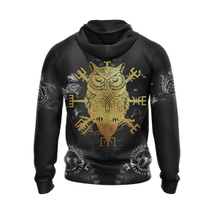 Viking Norse Owl Unisex 3D T-shirt Zip Hoodie Pullover Hoodie