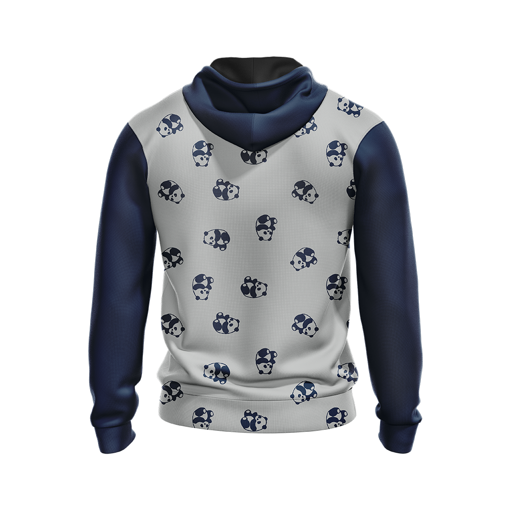 Kawaii Panda I'm Allergic To Morning Unisex Zip Up Hoodie