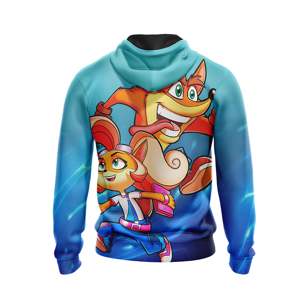 Crash Bandicoot - Crash and Coco Unisex Zip Up Hoodie