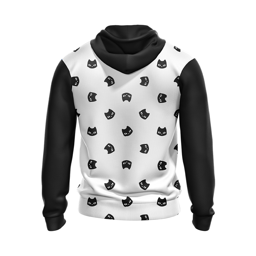 6 Feet Back Right Meow Cat Unisex Zip Up Hoodie