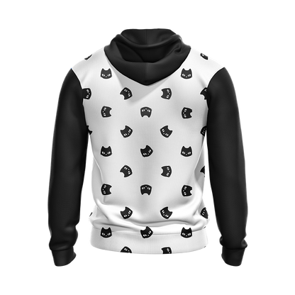 6 Feet Back Right Meow Cat Unisex Zip Up Hoodie