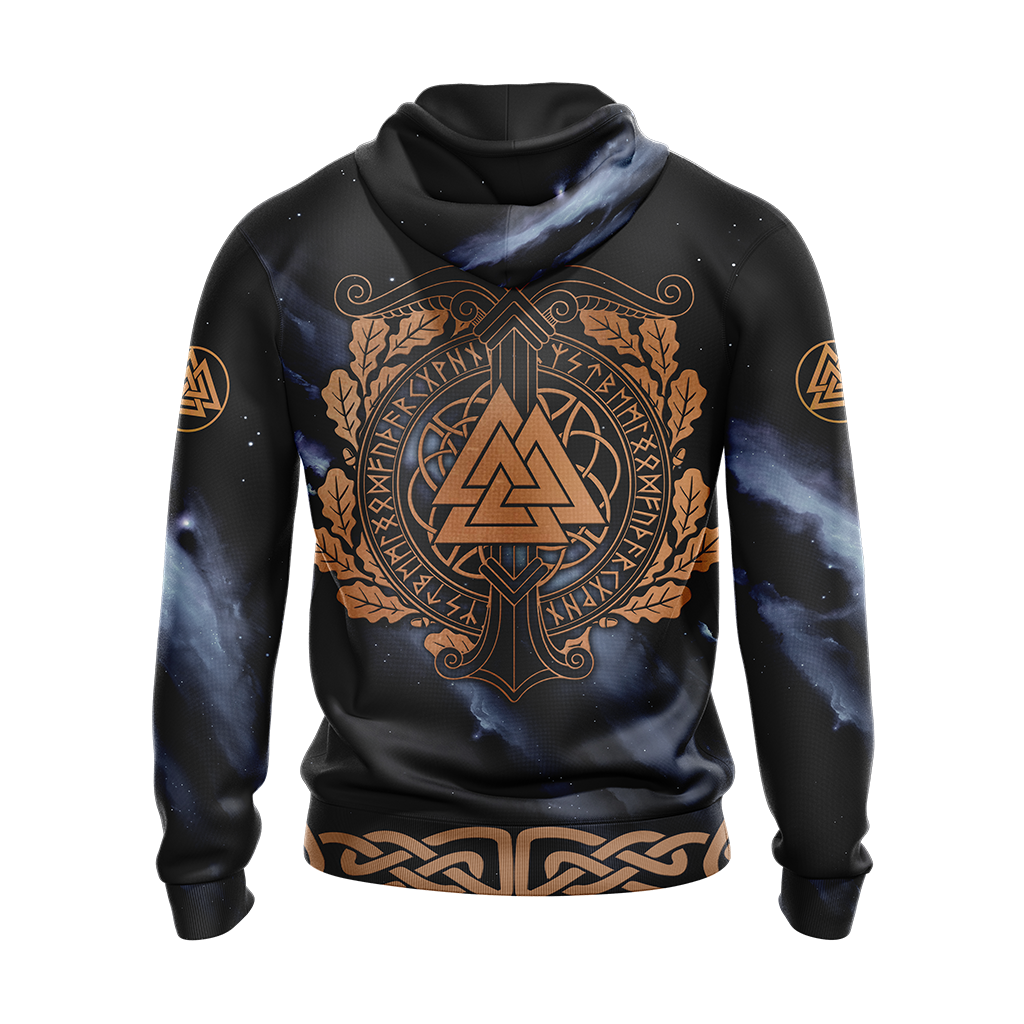 Asgard Viking Symbol T-shirt Zip Hoodie Pullover Hoodie