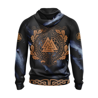Asgard Viking Symbol T-shirt Zip Hoodie Pullover Hoodie