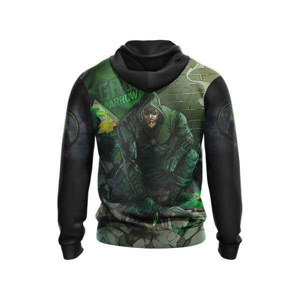 Dc Green Arrow Unisex Zip Up Hoodie WackyTee