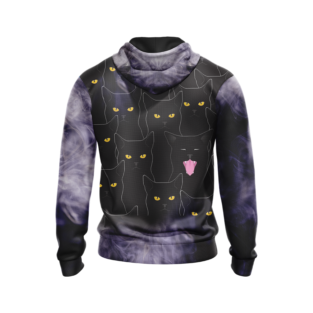 Once You Lived With A Black Cat You Can Never Live Without One Unisex Zip Up Hoodie