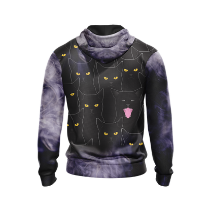 Once You Lived With A Black Cat You Can Never Live Without One Unisex Zip Up Hoodie