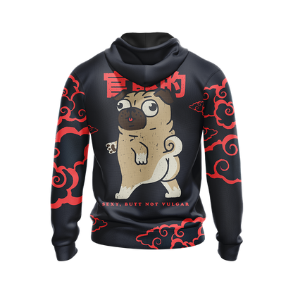 Pug Japanese Dogs Unisex Zip Up Hoodie