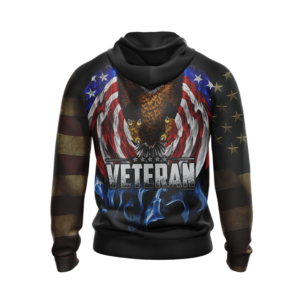 I Am A U.S. Veteran I Believe In God Family And Country Unisex Zip Up Hoodie