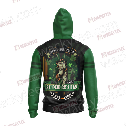 Everyone's Irish Saint Patricks Day Unisex Zip Up Hoodie