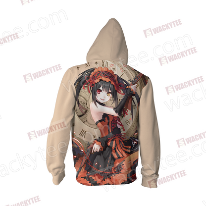 Date A Live - Kurumi Unisex Zip Up Hoodie Jacket