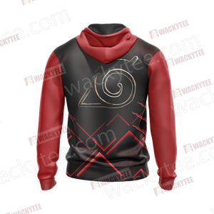 Naruto Konoha Symbol Unisex Zip Up Hoodie Jacket