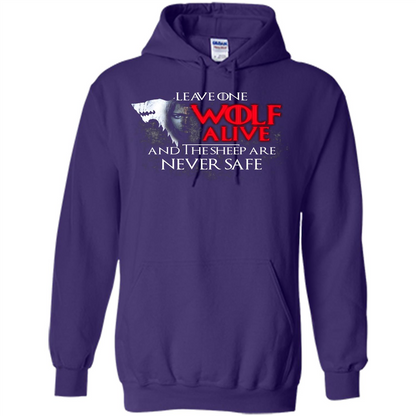 GOT T-shirt Leave One Wolf Alive And The Sheep Are Never Safe Purple