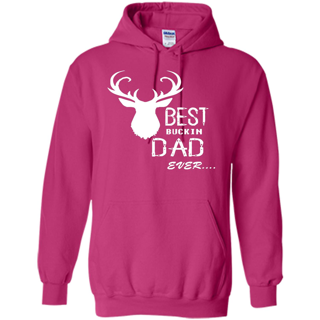 Fathers Day T-shirt Best Buckin Dad Ever Heliconia