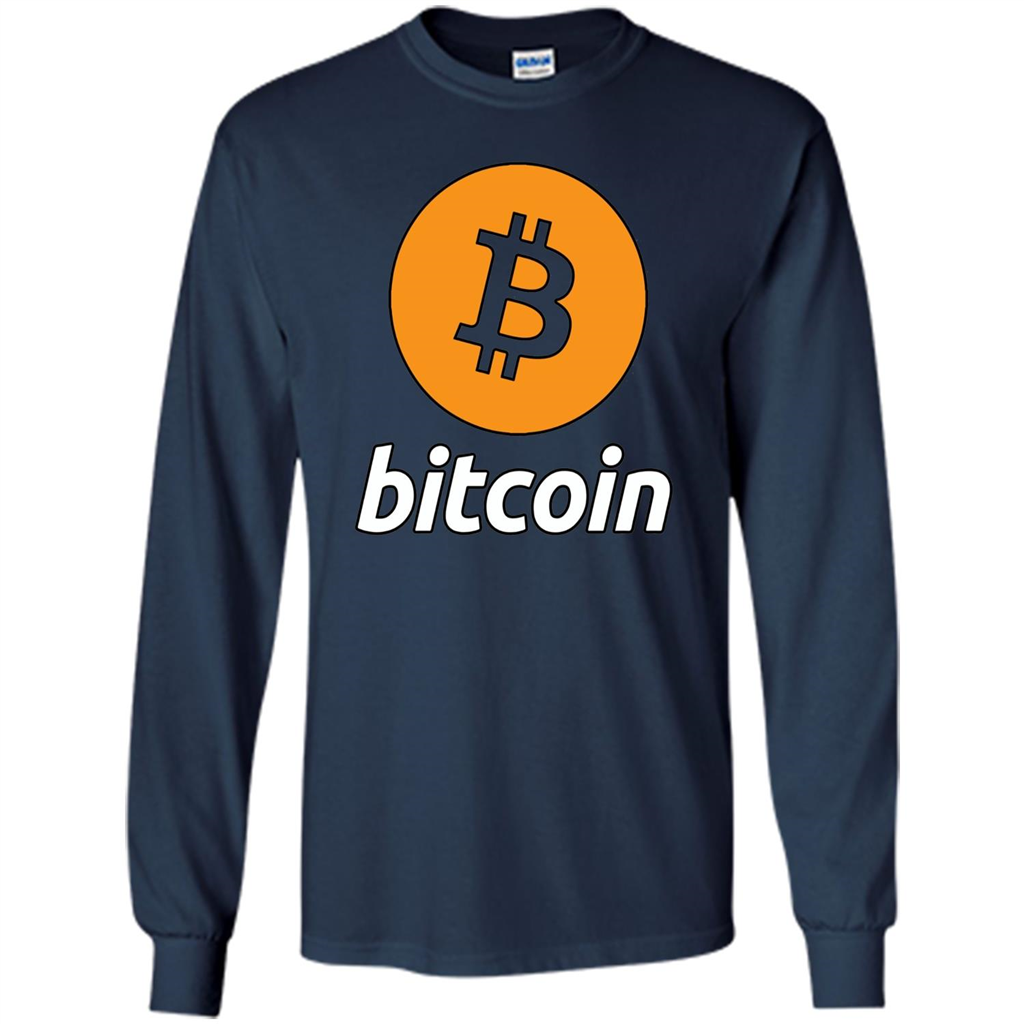Bitcoin Logo Cryptocurrency BTC T-shirt Navy