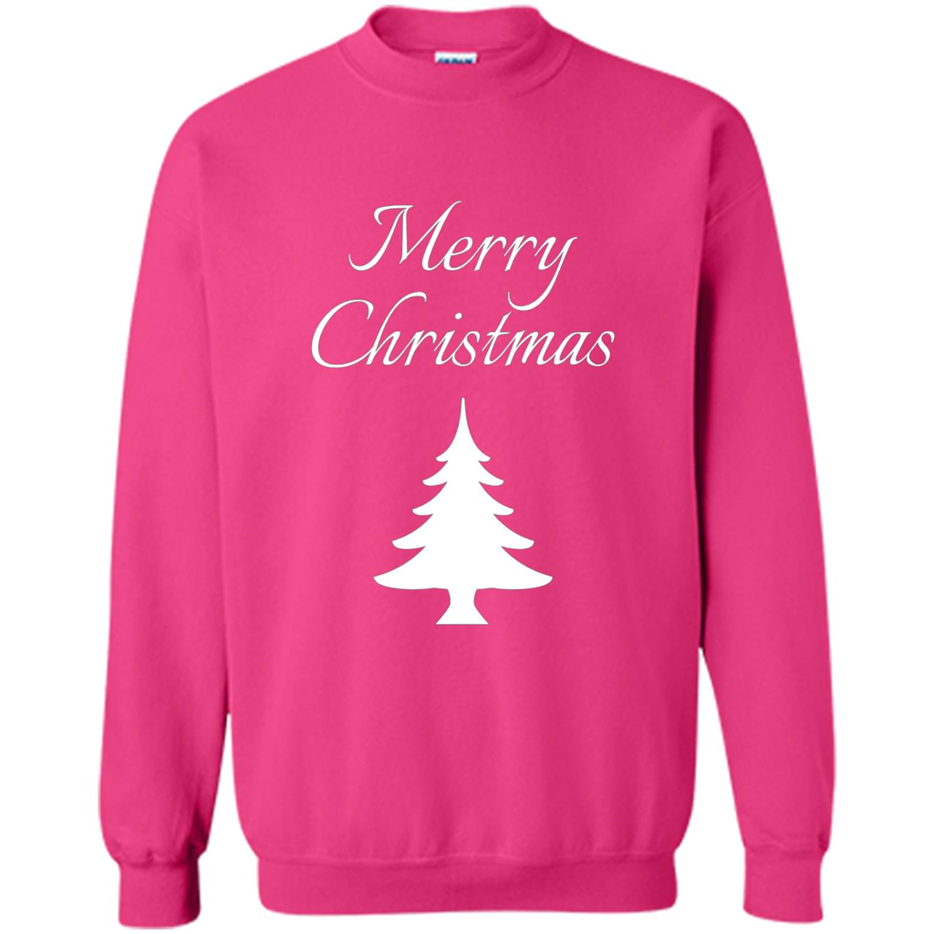 Merry Christmas Xmas Tree T-Shirt Heliconia