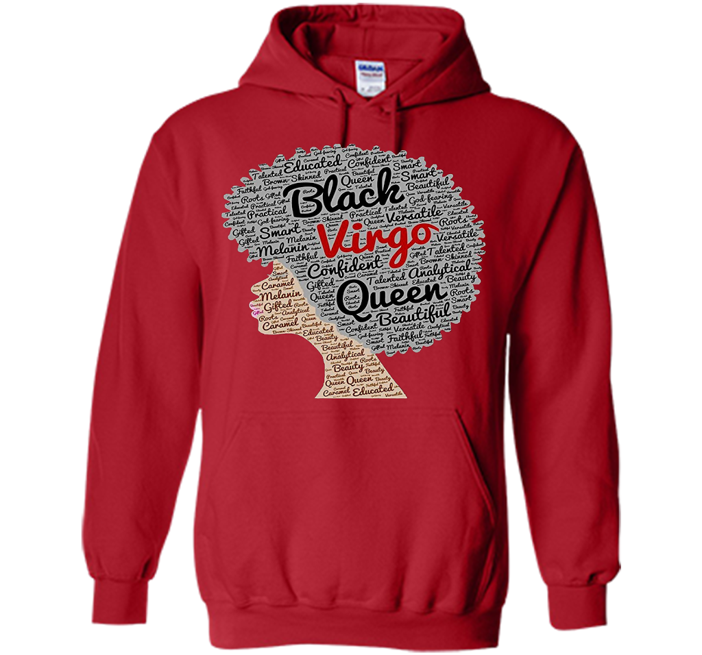 Virgo T-Shirt Black Women T-shirt Red