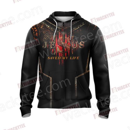 Chirstian Jesus Save My Life Unisex Zip Up Hoodie Jacket