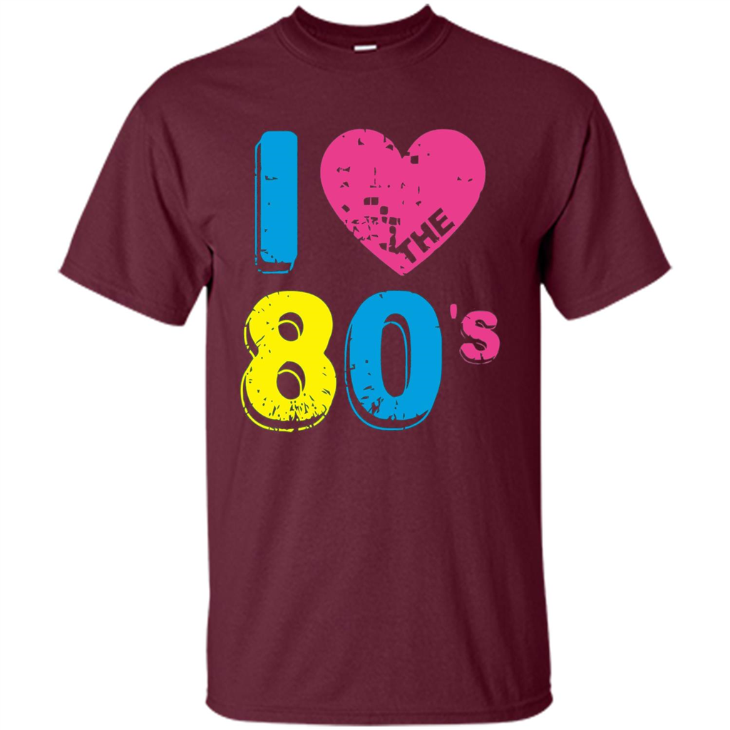 Vintage T-shirt I Love the 80's T-shirt Maroon