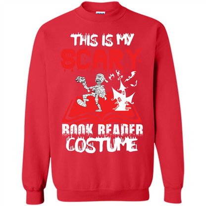Halloween T-shirt This Is My Scary Book Reader Costume T-shirt Red
