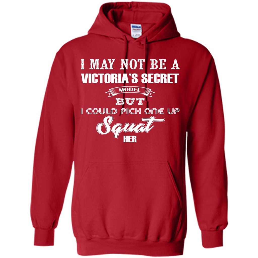 Gym Woman T-shirt I May Not Be A Victoria_Ñés Secret Model But I Could Pick One Up Squat Her Red