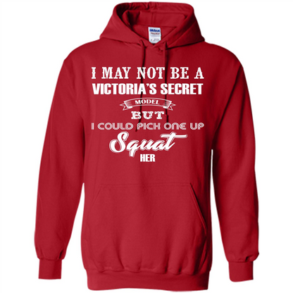 Gym Woman T-shirt I May Not Be A Victoria_Ñés Secret Model But I Could Pick One Up Squat Her Red