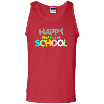 Happy First Day of School Colorful T-shirt Red