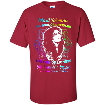 April Woman T-shirt The Heart Of A Hippie Cardinal