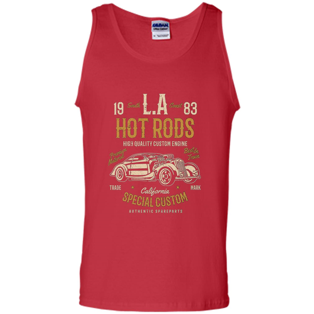 L.A. Hot Rods Classic Car T-shirt T-shirt Red