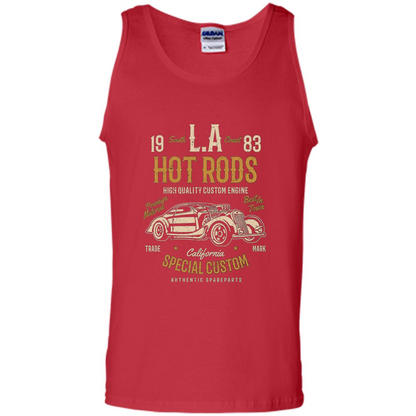 L.A. Hot Rods Classic Car T-shirt T-shirt Red