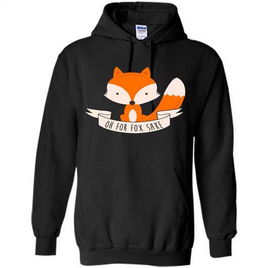 Fox Lover T-shirt Oh For Fox Sake Black