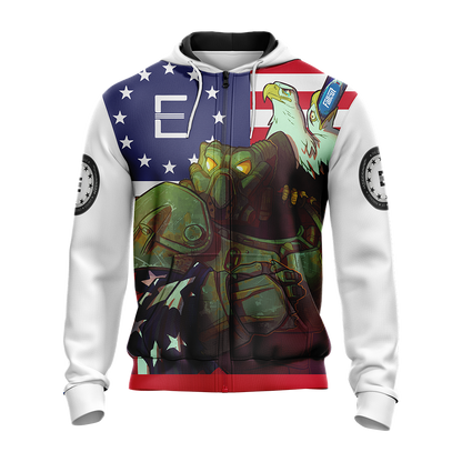 Fallout - Enclave Flag Unisex Zip Up Hoodie