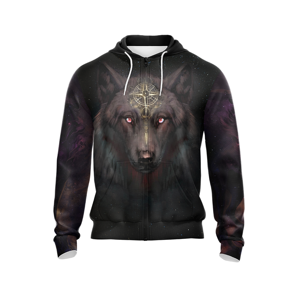 Wolf New Style Unisex Zip Up Hoodie