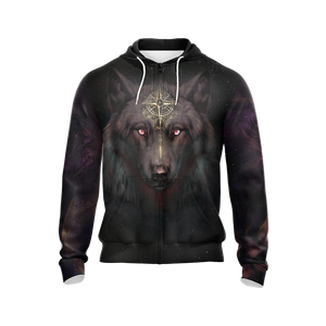 Wolf New Style Unisex Zip Up Hoodie