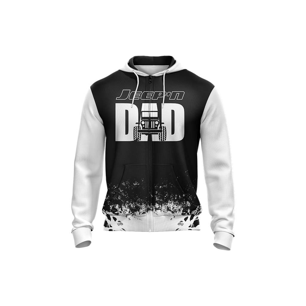 Jeep n Dad Father's Day Unisex Zip Up Hoodie