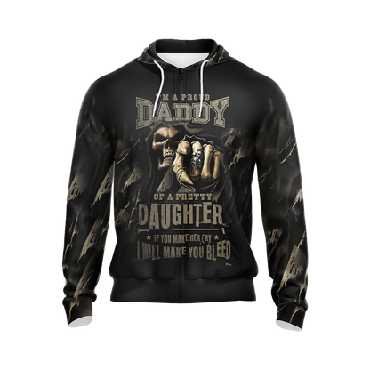 Im A Proud Daddy Unisex 3D Zip Up Hoodie