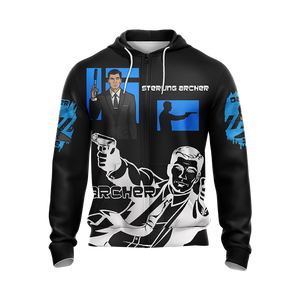 Sterling Archer Unisex Zip Up Hoodie