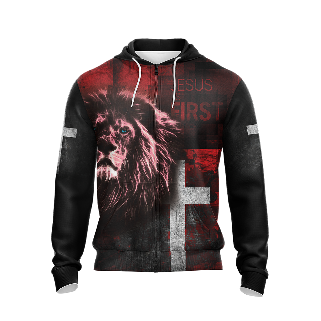 Chirstian Jesus Is My God My King My Lord Unisex Zip Up Hoodie
