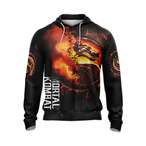 Mortal Kombat symbol Unisex Zip Up Hoodie Jacket