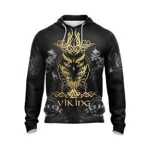 Viking Norse Owl Unisex 3D T-shirt Zip Hoodie Pullover Hoodie