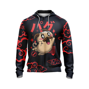 Pug Japanese Dogs Unisex Zip Up Hoodie