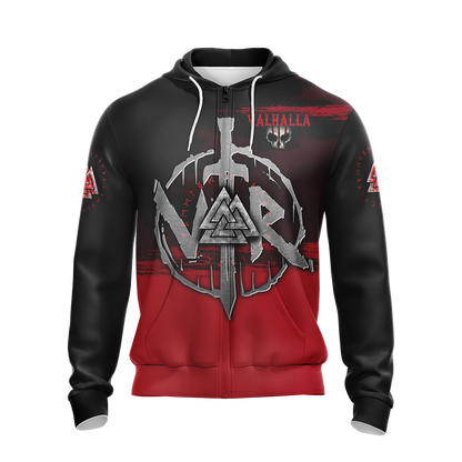 Viking Never Push A Man To Violence Who Has Been Looking For An Excuse To Die in Battle and Go To Valhalla Unisex T-shirt Zip Hoodie Pullover Hoodie