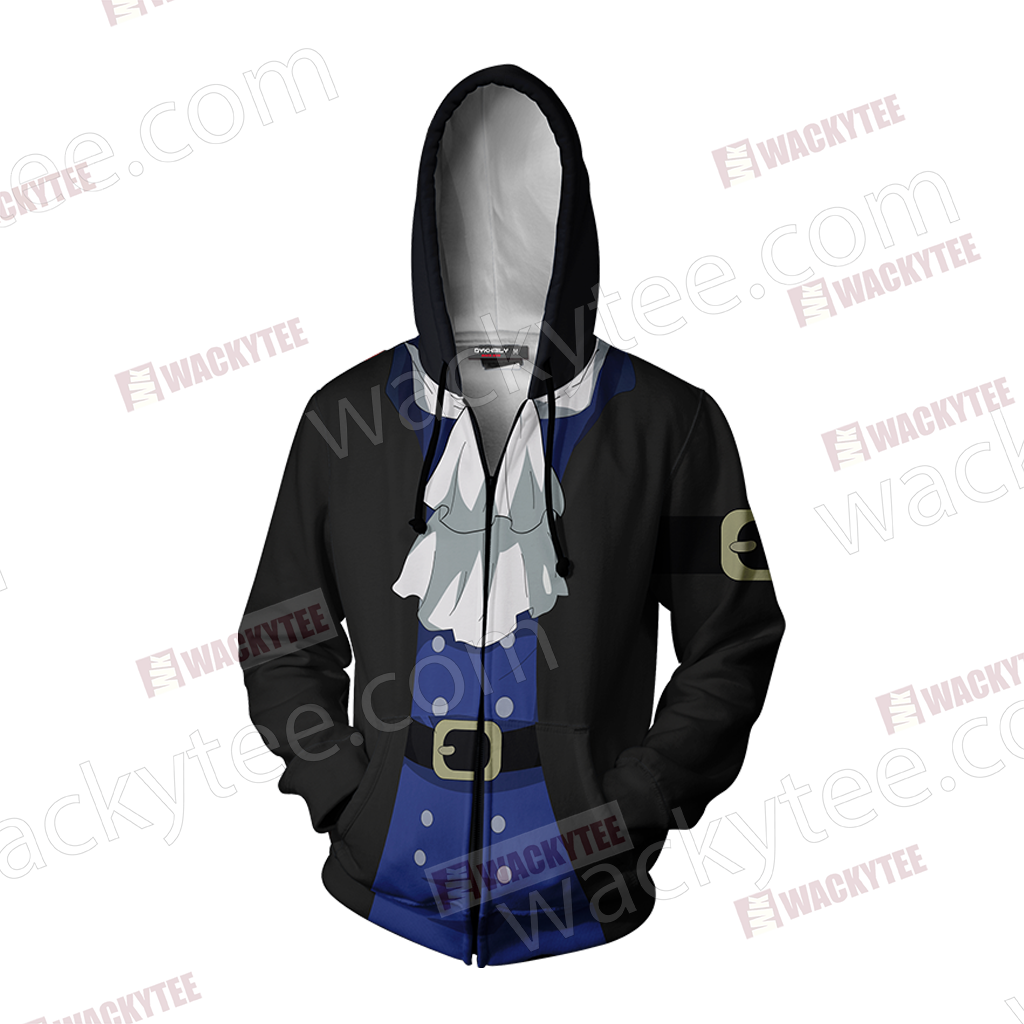 One Piece Sabo Cosplay 3D Zip Up Hoodie Jacket