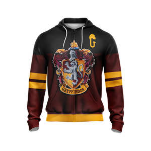 Harry Potter - Brave Like A Gryffindor New Style Unisex Zip Up Hoodie