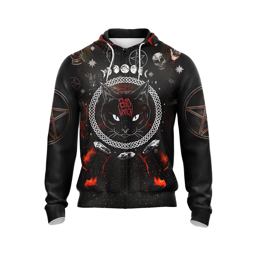 Bad Witch Unisex Zip Up Hoodie