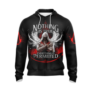 Assassin's Creed Nothing Is True Everything Is Permitted Unisex 3D T-shirt Zip Hoodie   