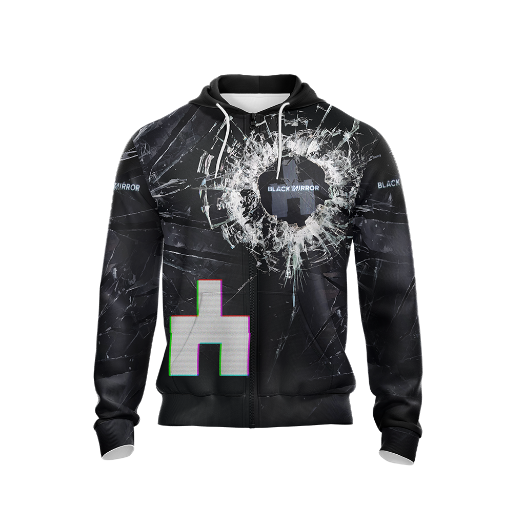 Black Mirror New Look Unisex Zip Up Hoodie