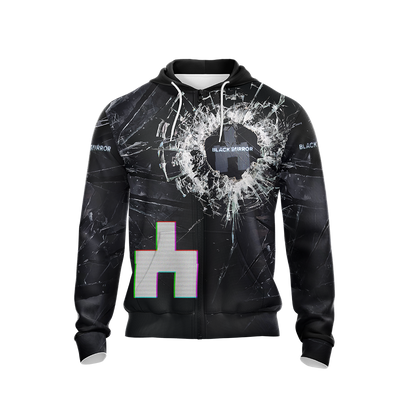 Black Mirror New Look Unisex Zip Up Hoodie