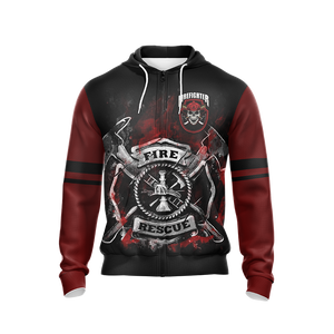 Being A Firefighter Is A Choice Being A Retried Firefighter Is An Honor Unisex Zip Up Hoodie