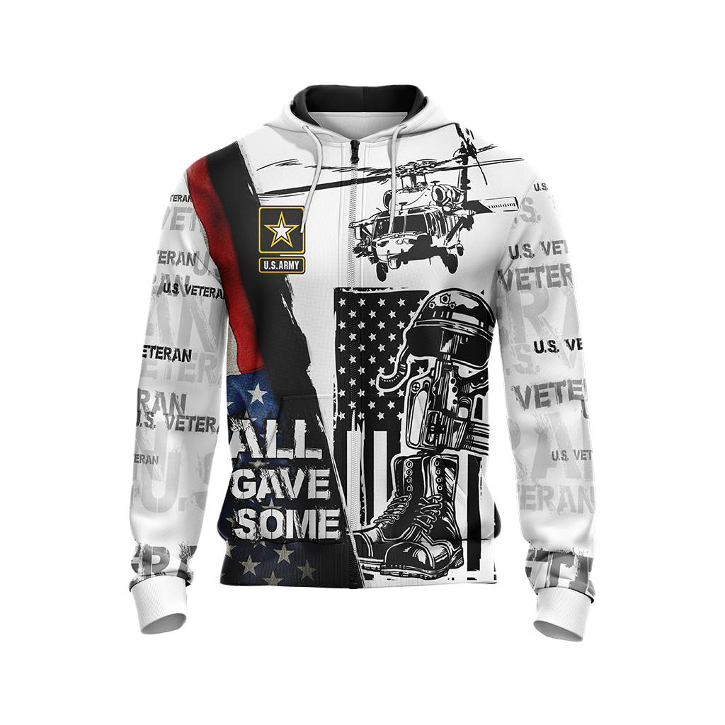 US Army Veteran T-shirt Zip Hoodie Hawaiian shirt