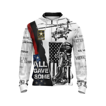 US Army Veteran T-shirt Zip Hoodie Hawaiian shirt